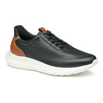 Leather Amherst 2.0 Embossed U-Throat Sneakers // Black (7)
