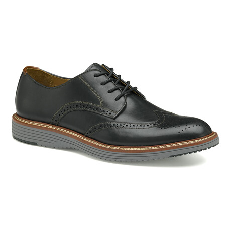 Leather Upton Wingtip Derbys // Black (8)