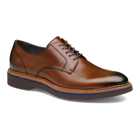 Leather Jenson Plain Toe Derbys // Brown (8)
