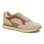 Suede Chase Perfed T-Toe Sneakers // Taupe + Beige + Rust (8)
