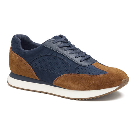 Suede Chase Perfed T-Toe Sneakers // Navy + Snuff (8)