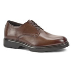 Leather Huxley Plain Toe Derby // Teak (8)