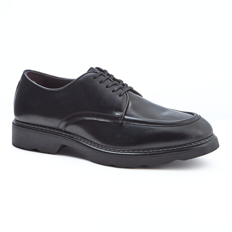 Leather Huxley Moc Toe Derby // Black (8)