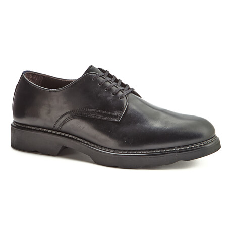 Leather Huxley Plain Toe Derby // Black (8)