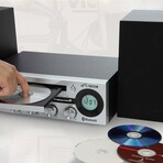 Victor Milwaukee Desktop Stereo System // Silver