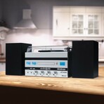 Victor Milwaukee Desktop Stereo System // Silver