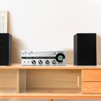 Victor Milwaukee Desktop Stereo System // Silver