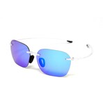 Maui Jim // Unisex // Komohana B446-05CM Sunglasses // White + Blue