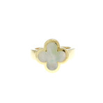 Van Cleef & Arpels // 18k Yellow Gold Pure Alhambra Mother of Pearl Ring // Ring Size: 6.25 // Store Display