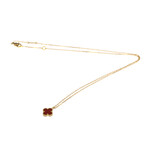 Van Cleef & Arpels // 18k Rose Gold Sweet Alhambra Carnelian Pendant Necklace // 14.96"-15.74" // Store Display