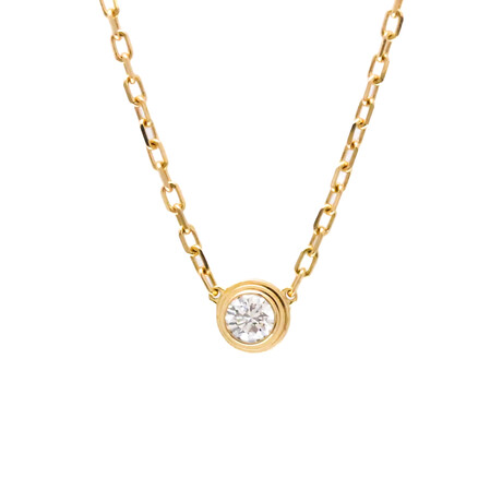 Cartier // 18k Rose Gold D’Amour Diamond Pendant Necklace // 14.56"-15.74" // Store Display