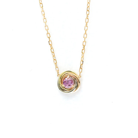 Cartier // 18k Rose Gold + 18k White Gold + 18k Yellow Gold Trinity Sapphire Pendant Necklace // 14.96"-16.14" // Store Display