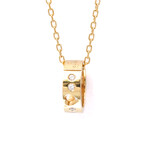 Gucci // 18k Rose Gold Icon Diamond Pendant Necklace // 15.74"-18.89" // Store Display