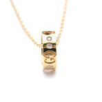 Gucci // 18k Rose Gold Icon Diamond Pendant Necklace // 15.74"-18.89" // Store Display