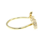 Gucci // 18k Yellow Gold GG Flora Diamond Ring // Ring Size: 7.5 // Store Display