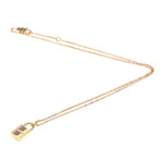 Hermès // 18k Rose Gold Cadena Diamond Pendant Necklace // 14.96"-15.74" // Store Display