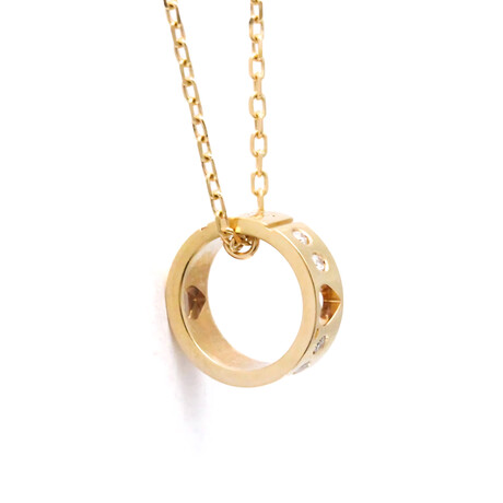 Gucci // 18k Rose Gold Icon Diamond Pendant Necklace // 15.74"-18.89" // Store Display