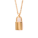 Hermès // 18k Rose Gold Cadena Diamond Pendant Necklace // 14.96"-15.74" // Store Display