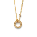 Cartier // 18k Rose Gold Love Circle Diamond Pendant Necklace // 14.96"-16.14" // Store Display