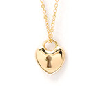 Tiffany & Co. // 18k Rose Gold Heart Lock Pendant Necklace // 15.94" // Store Display