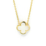 Van Cleef & Arpels // 18k Yellow Gold Pure Alhambra Mother of Pearl Pendant Necklace // 14.76"-16.33" // Store Display