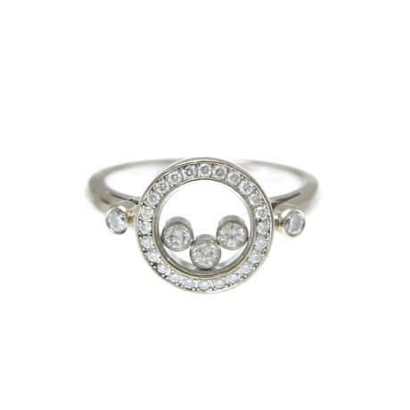 Chopard // 18k White Gold Happy Diamond Ring // Ring Size: 6 // Store Display