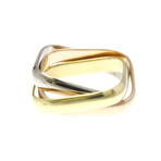 Cartier // 18k Rose Gold + 18k White Gold + 18k Yellow Gold Trinity Cushion Ring // Ring Size: 7.25 // Store Display