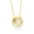 Chaumet // 18k Yellow Gold Annaud Pavé Diamond Pendant Necklace // 14.96"-15.74" // Store Display