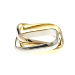 Cartier // 18k Rose Gold + 18k White Gold + 18k Yellow Gold Trinity Cushion Ring // Ring Size: 7.25 // Store Display