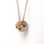 Cartier // 18k Rose Gold + 18k White Gold Love Diamond Pendant Necklace // 14.56"-15.74" // Store Display