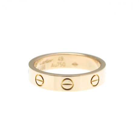 Cartier // 18k Rose Gold Mini Love Diamond Ring // Ring Size: 4.75 // Store Display
