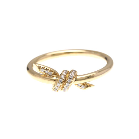 Tiffany & Co. // 18k Rose Gold Knot Diamond Ring // Ring Size: 6 // Store Display