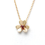 Van Cleef & Arpels // 18k Rose Gold Frivole Ruby Pendant Necklace // 14.96"-15.74" // Store Display