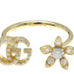 Gucci // 18k Yellow Gold GG Flora Diamond Ring // Ring Size: 7.5 // Store Display
