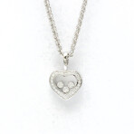 Chopard // 18k White Gold Happy Diamonds Pendant Necklace // 16.53" // Store Display