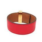 Hermès // Leather + Metal Collier de Chien 24 Bangle Bracelet // Length: 5.11"-5.51" // Store Display