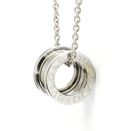 Bulgari // 18k White Gold B.Zero1 Pendant Necklace // 15.74" // Store Display