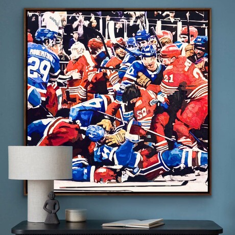 Rangers vs Redwings (15"W x 15"H)