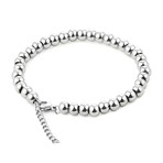 Stainless Steel Unicolor Harmony Bead Bracelet // 6"-8" (Adjustable)
