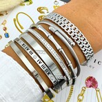 Stainless Steel Nova Beam Bracelet // Adjsutable Cuff