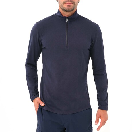 Charlie Long-Sleeve 1/4 Zip // Navy (S)