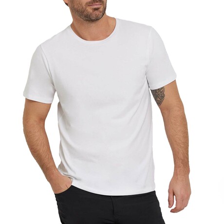 Scott Crewneck Tee // White (S)