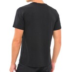 Vince V-Neck Tee // Black (XL)