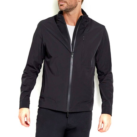 Jack Zip Hooded Jacket // Black (S)