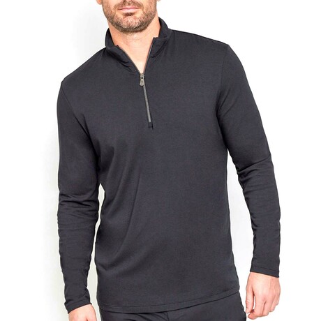 Charlie Long-Sleeve 1/4 Zip // Black (S)