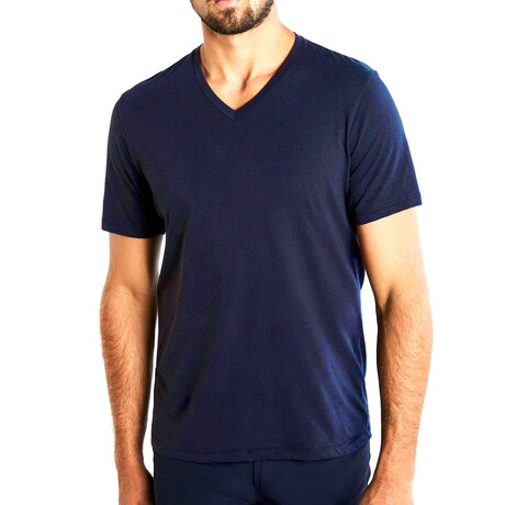 Vince V-Neck Tee // Navy (S)