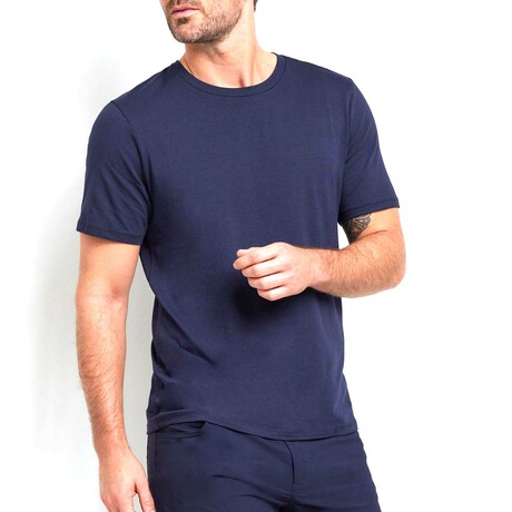Scott Crewneck Tee // Navy (S)