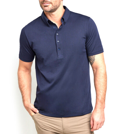 Ryan Pique Polo Shirt // Navy (S)