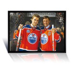 Gretzky & McDavid // Edmonton Oilers // Framed Canvas 31.5x22.5