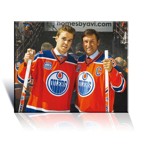 Gretzky & McDavid // Edmonton Oilers // Wrapped Canvas 16x20